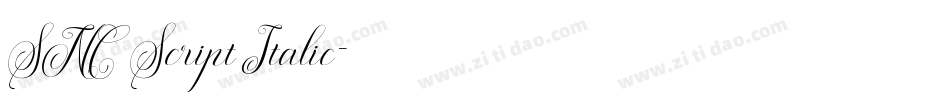 SNC Script Italic字体转换